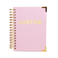 Carnet à spirale A5 personnalisé en métal, 100 feuilles, avec logo sur mesure, journal scolaire pour l'écriture en classe, fournisseur en gros