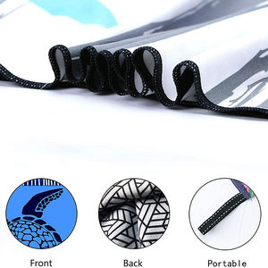 Sampel gratis handuk pantai katun poliester ekstra besar penyerap persegi panjang ukuran besar cetak laut kustom untuk pantai luar ruangan - Product Image 6