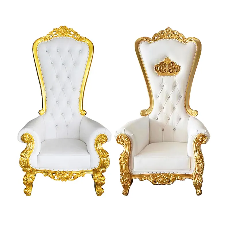 Großhandel Hochzeit Event Thron Royal Stühle hochwertige Hochzeit hohe Rückenlehne King Wedding Chair