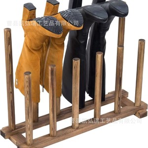 Estante de almacenamiento de botas de madera compuesta, estirador de botas lacado, escurridor de botas invertido, estante de almacenamiento de zapatos para el hogar - Product Image 2