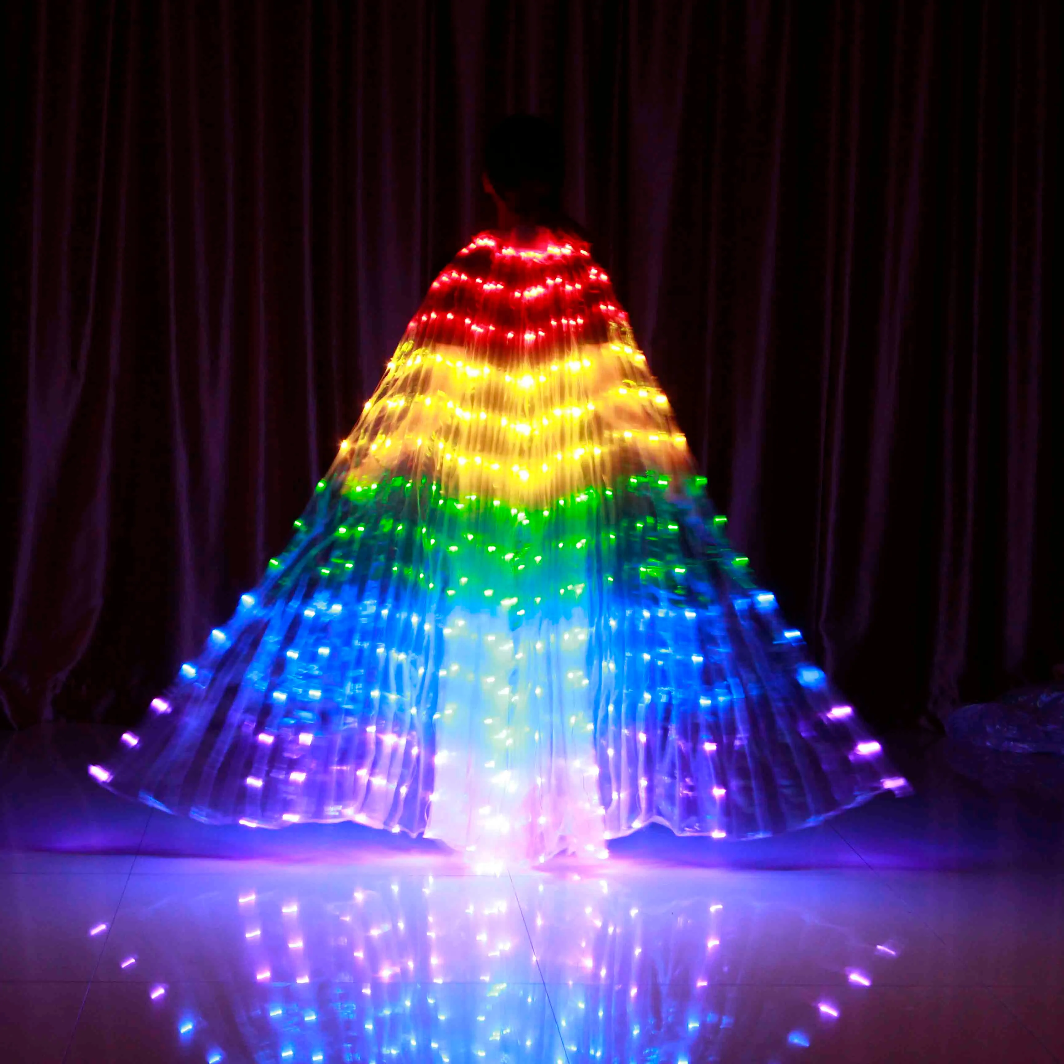 2022 New Coming LED Luminous Performa Clothing Led Wings Rave Wear Festival Dance Costume Accessories