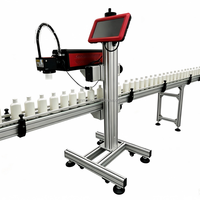 Machine de gravure laser CO2 à vol continu pour bouteilles d'huile comestible, emballages de snacks, boîtes de médicaments, capsules en plastique, codage de logo en ligne DXF PLT