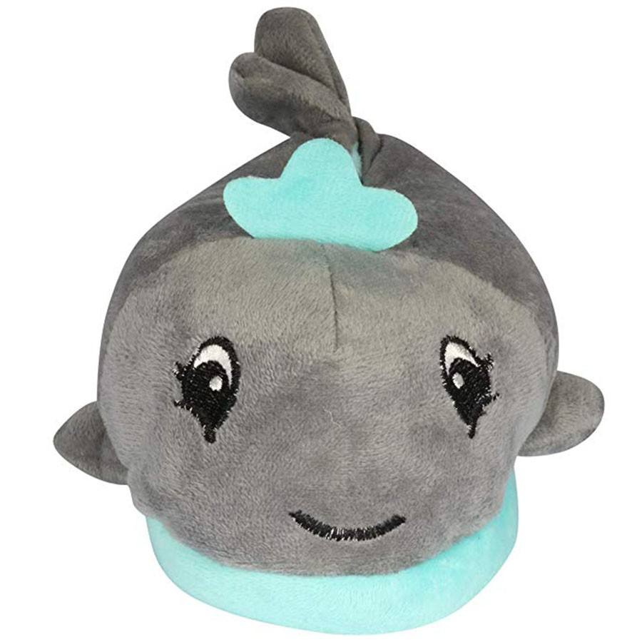 Adorables pantuflas de felpa con forma de delfín: comodidad