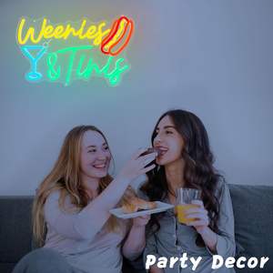 Weenies และ tinies ป้ายไฟ LED รูปหัวใจรูปสุนัขร้อนและมาร์ตินี่ของตกแต่งงานวันเกิด - Product Image 6