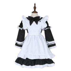Nouveau Costume de Soubrette Française Noir Classique Fantaisie 2026 pour Filles et Enfants – Tenue de Fête et Déguisement d'Halloween - Product Image 1