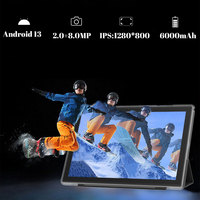 Tablette PC Professionnelle Android 15 Double Caméra 4+4 Go 64 Go Processeur Quad Core Rockchip 2.0 GHz Écran Capacitif 10.1 Pouces Batterie 6000 mAh