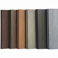 Kit de clôture de jardin en WPC aspect bois, marron, faible entretien, poteaux en aluminium, étanche et résistant au vent, pour projets de clôtures de voies d'accès
