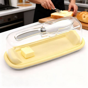 Boîte à beurre avec couteau, rectangulaire, hermétique, de qualité alimentaire, pour la cuisine - Product Image 2
