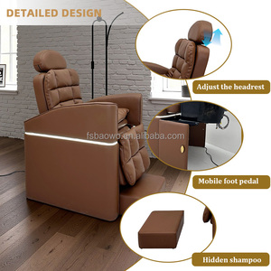 Mesa de Masaje Plegable de Cuero Genuino Moderna <span class=keywords><strong>y</strong></span> Avanzada con Circulación de Agua - Equipo de Spa para Salón, Diseño sin Plomería, Terapia Capilar - Product Image 6
