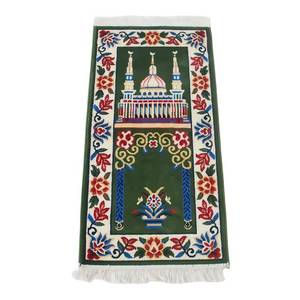 Suministro Directo de Fábrica: Alfombra de Oración Jacquard con Diseño Floral, Lavable, Acolchada, Poliéster Resistente a la Decoloración, Regalo Religioso Islámico - Product Image 1