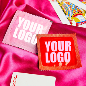 Kunden spezifisch bedruckter PET-Kunststoff-Sichtschutz beutel Laminierte Aluminium folie Kondom verpackungen Zwickel tasche für sichere diskrete Aufbewahrung - Product Image 5