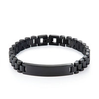 Gelang Rantai Jam Tangan Minimalis Fashion dari Baja Tahan Karat PVD yang Dipoles, Logo Laser Kustom, Perhiasan Grosir untuk Wanita & Pria
