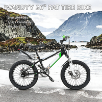 Siap Kirim WANDYY Sepeda Gunung 26 Inch Rangka Baja Rem Cakram Pedal Biasa Ban Lebar untuk Dewasa Balap Salju