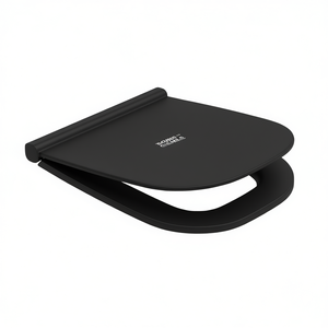 Asiento de Inodoro Termoestable con Cierre Suave Alba, Negro Mate, 53 cm de Largo, 33 cm de Ancho - Product Image 3