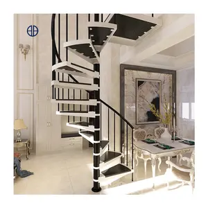 Escadas profissionais personalizadas, escadas espirais de aço inoxidável de caracol, escadas de madeira, espiral, interior
