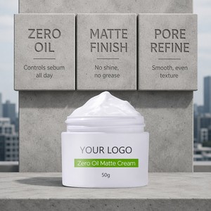 Crème <span class=keywords><strong>matifiante</strong></span> sans brillance, sans huile, contrôle du sébum, minimisation des pores, <span class=keywords><strong>hydratante</strong></span>, soin du visage, non grasse, végane, 50g, OEM personnalisé - Product Image 5