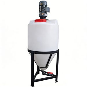 Serbatoio Conico in Polietilene Alimentare ad Alte Prestazioni da 500L con Motore AC e Dispersore per Miscelazione di Liquidi Chimici - Product Image 6