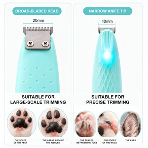 Tondeuse à poils pour animaux de compagnie de luxe, portable, rechargeable, étanche, en ABS, avec lumière LED pour les pattes, les yeux et les oreilles, pour petits chiens et chats - Product Image 4