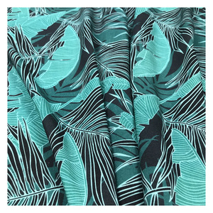 Tissu en Viscose Rayonne en Gros à Prix Abordable pour Vêtements, Motif Tropical Feuille de Bananier, Impression Numérique, Vente Chaude, Vert Uni Tissé GB - Product Image 5