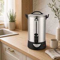 Urne à café en acier inoxydable 40 tasses, bouilloire électrique 950W avec fonction maintien au chaud pour bureau et salle de pause