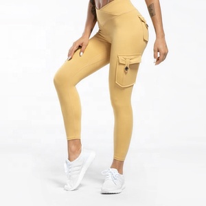 Women's Yoga Wear Printed <b>Leggings</b> Mid Waist Knee Length Spandex/Polyester Gym <b>Leggings</b> Hidden <b>Pockets</b> Crystal Decoration - Product Image 5