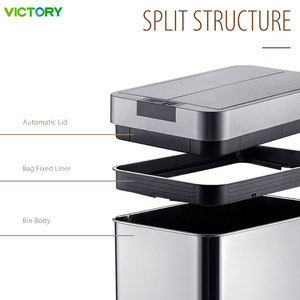 Thùng rác inox thông minh 9L/12L/15L/50L/60L/70L Thùng rác cảm biến mở cảm ứng tự động Thùng rác cho văn phòng - Product Image 4