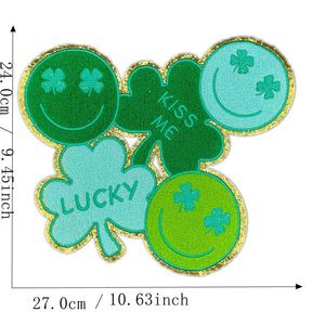 Parche Grande Termoadhesivo de Chenilla con Borde Dorado Brillante para el Día de San Patricio, para Decoración de Gorras y Sudaderas - Product Image 2