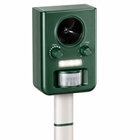 Répulsif Solaire Ultrasonique pour Animaux IP65 Nouvelle Génération, Anti-Martre, Anti-Chats avec Lampe Torche, Appareils Multifréquence