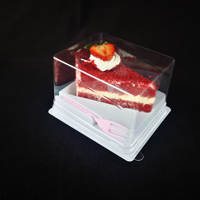 Vente en gros Boîte en plastique Triangle Fromage Dessert Pâtisserie pour Emballage Mousse Gâteau Sandwich Sushi Plastique de qualité alimentaire Utilisation industrielle