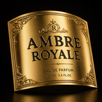 Étiquette en aluminium personnalisée OEM ODM pour flacon de parfum de luxe, autocollant métallique pour emballage de parfum