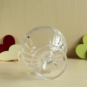 Calici <span class=keywords><strong>Trasparenti</strong></span> da 250ML per Vino Rosso, Piccole Coppette in Plastica per Yogurt, Budino, Gelato e Dessert per Matrimoni - Product Image 3