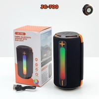 Nouvelle enceinte portable JC-700 RGB avec lumière, double haut-parleur, lecture de carte, basses puissantes et subwoofer pour extérieur
