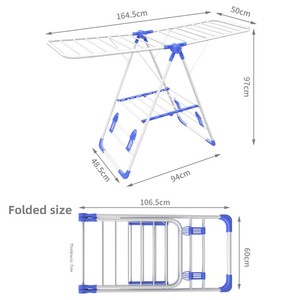 Séchoir d'intérieur multifonctionnel de type X Installation gratuite Séchoir pliable sur pied pour la maison Vente en gros - Product Image 6