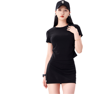 Rok Tenis Lipit |   Rok Mini Preppy dengan Celana Pendek, Gaya Seragam Sekolah Atletik yang Elastis - Product Image 2