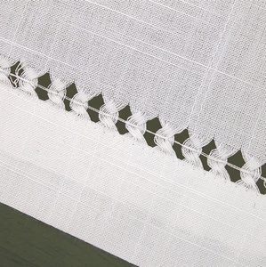Fancy Handmade Hemstitched <strong>Macrame</strong> Linen <strong>Table</strong> <strong>Runners</strong> and Mats Set for Wedding and Party - Product Image 2
