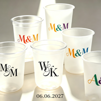 Gobelet réutilisable givré en PET/PP/PS de 9oz et 5oz, verre à shot incassable pour enterrement de vie de jeune fille, mariage, fête, avec logo personnalisé
