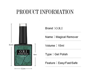Dissolvant de vernis à ongles ORI Magic 2026 – Dissolvant rapide pour vernis <span class=keywords><strong>gel</strong></span> UV, sûr, non-dommageable, pour salon de manucure, vente en gros, sans odeur, OEM/ODM - Product Image 4