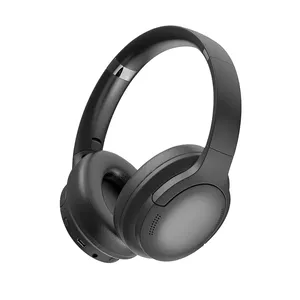 Headphone ANC Bass dalam Hifi lipat, Headphone nirkabel pembatal kebisingan aktif Audifonos Over-ear BT Bass dalam