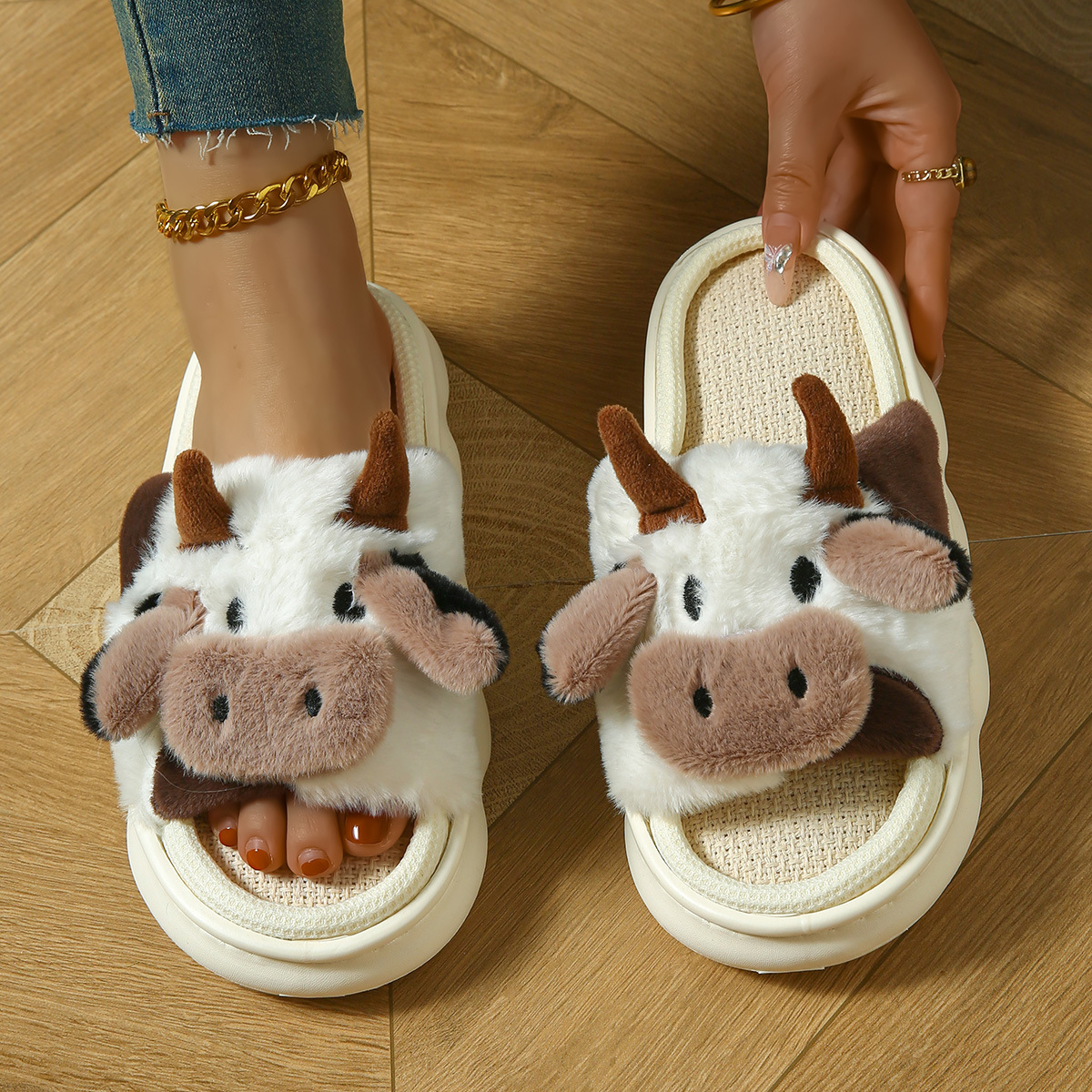 Panda Slipper for Men Custom Logo Warm Comfort