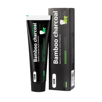 Dentifrice blanchissant au charbon et à l'huile de coco 80g, sans fluor, menthe naturelle, personnalisable avec logo, pour hôtels et usage domestique