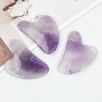 Planche Gua Sha en pierre 3D pour lifting du visage Pierre précieuse de jade blanche naturelle et Quartz rose Guasha Outil de soin de la peau Rouleau de jade de massage