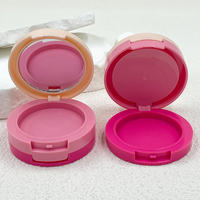 Nouveau conteneur de boîte de poudre Blush à couverture rabattable Double couche avec palette de fard à paupières miroir boîtes vides matériel d'emballage cosmétique