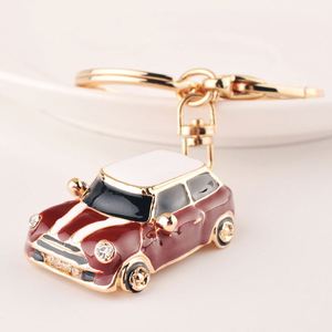 Fashion Alloy Car <b>Key</b> <b>Chain</b> Keychain Charm Women Handbag Crystal Pendant Small Luxury Model Car Accessories - Product Image 4