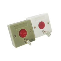 Bouton de panique d'urgence pour usage de sécurité, réinitialisation par clé, PB68, matériau ABS