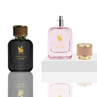 En Promotion Flacons de Parfum Vides de 50 ml Flacon de Parfum de Luxe 50 ml Noir Rose Flacon de Parfum Personnalisé avec Emballage Boîte
