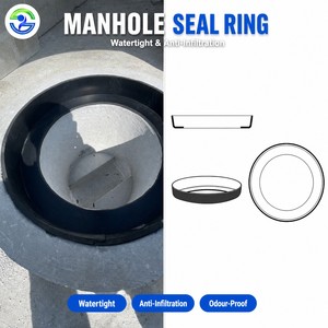 Junta de sellado de alcantarilla personalizada, anillo de sellado EPDM, junta de goma hermética antiinfiltración para tuberías de drenaje de hormigón, alcantarillado industrial - Product Image 3
