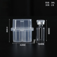 Boîtes en plastique transparentes de 3 ml/10 ml/2-10 unités pour le stockage de poudres lyophilisées et de vaccins, étuis pour peptides - Vente en gros