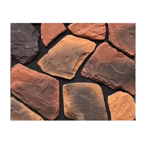 cheap nature field stone panel rand random size faux slate brick artificial stone rock wall veneer