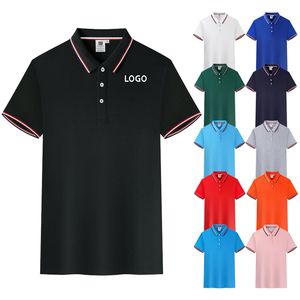 Custom Printed Color Blocking Striped Men's Polo Shirt 220GSM 100% Polyester Breathable Team Work Business Golf Polo T Shirt