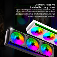 Refroidisseur liquide pour processeur ARGB à triple ventilateur 360 mm OEM ODM, affichage personnalisable, système de refroidissement par eau PWM silencieux pour PC de jeu